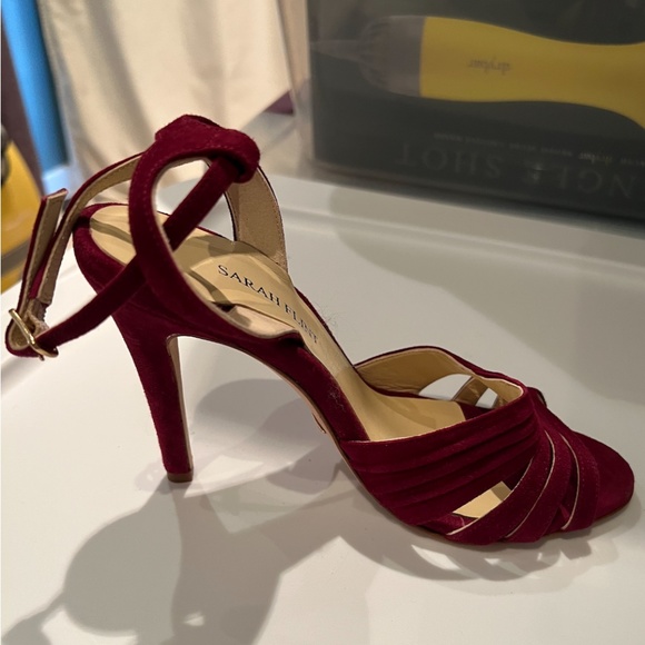 NWOT Sarah Flint Stella Cabernet Suede - Picture 4 of 7